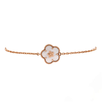 Van Cleef & Arpels Lucky Spring Plum Blossom Bracelet 18K Rose Gold and Mother of Pearl