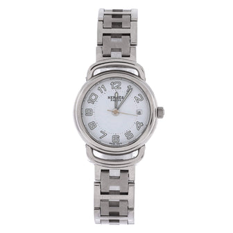 Hermes Pullman Quartz Watch Stainless Steel 25