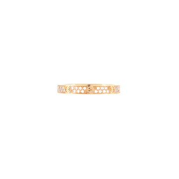 Cartier Love Wedding Band Pave Diamonds Ring 18K Yellow Gold and Diamonds Small