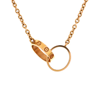 Cartier Love Interlocking Necklace 18K Rose Gold