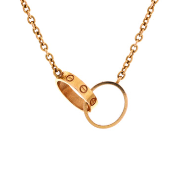 Cartier Love Interlocking Necklace 18K Rose Gold