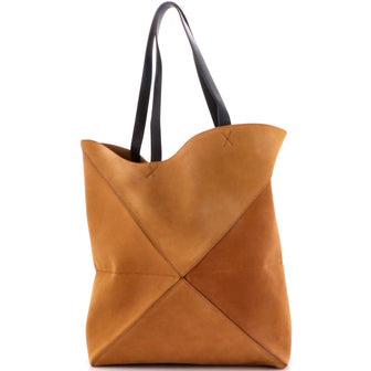 Loewe Puzzle Fold Tote Suede Large