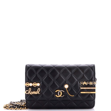 Chanel Coco Clips Wallet on Chain Embellished Quilted Lambskin