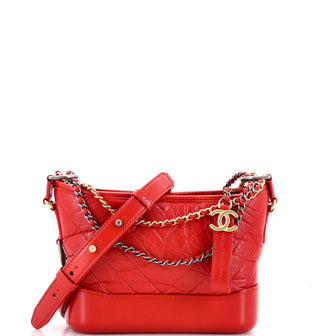 Chanel Gabrielle Hobo Chevron Aged Calfskin Small