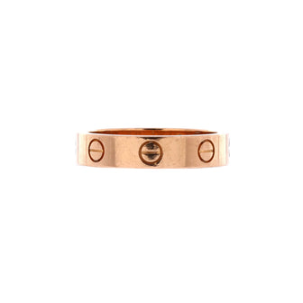 Cartier Love Wedding Band 1 Diamond Ring 18K Rose Gold with Diamond