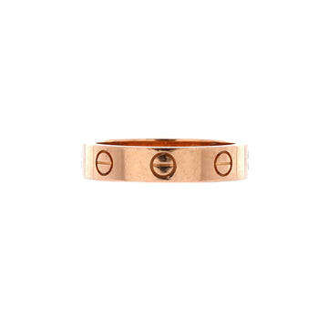 Cartier Love Wedding Band 1 Diamond Ring 18K Rose Gold with Diamond