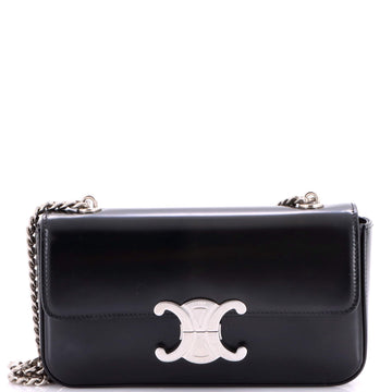 Celine Triomphe Chain Shoulder Bag Leather Small