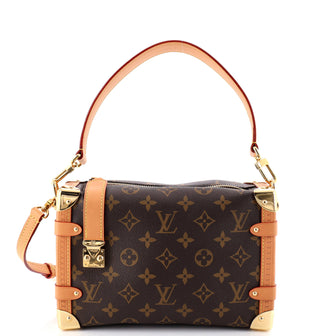 Louis Vuitton Side Trunk Handbag Monogram Canvas MM