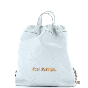 Chanel 22 Chain Backpack Quilted Calfskin Medium