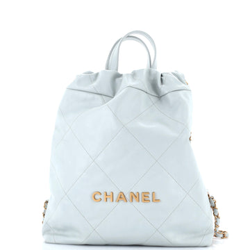 Chanel 22 Chain Backpack Quilted Calfskin Medium