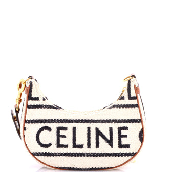 Celine Ava Bag Logo Embroidered Textile