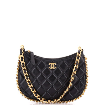 Chanel CC Chain Around Hobo Quilted Lambskin