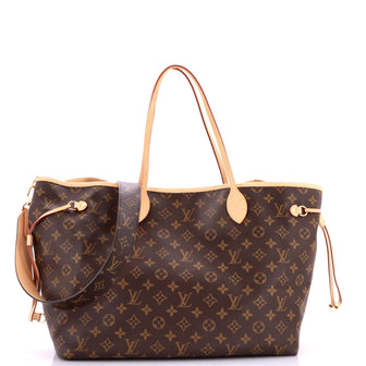 Louis Vuitton Neverfull Bandouliere Inside Out Monogram Canvas and Stamped canvas GM
