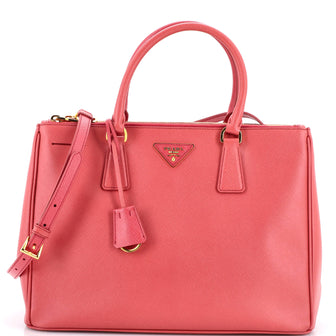Prada Double Zip Lux Tote Saffiano Leather Medium