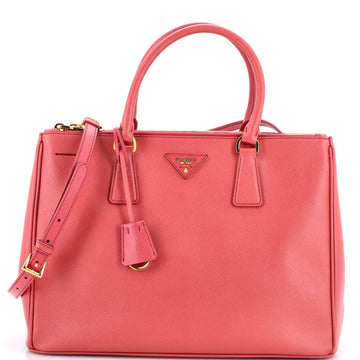 Prada Double Zip Lux Tote Saffiano Leather Medium