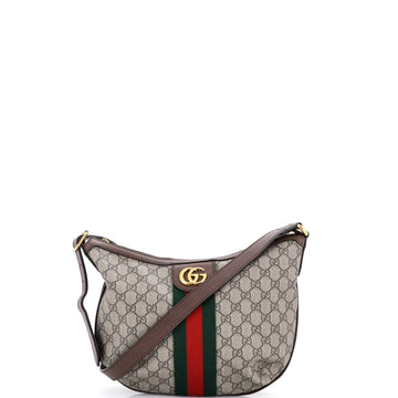 Gucci Ophidia Half Moon Hobo GG Coated Canvas Small