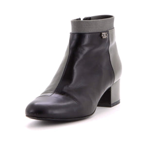 Chanel Women's CC Cap Toe Ankle Boots Leather