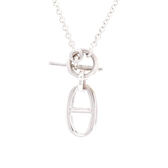 Hermes Chaine d'Ancre Pendant Necklace Sterling Silver