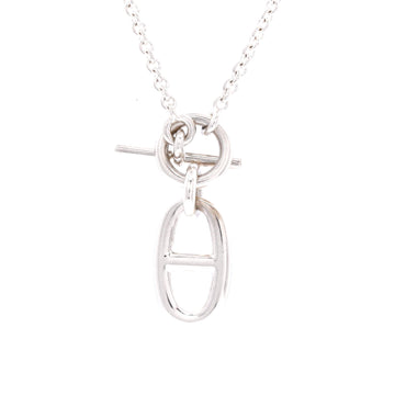 Hermes Chaine d'Ancre Pendant Necklace Sterling Silver