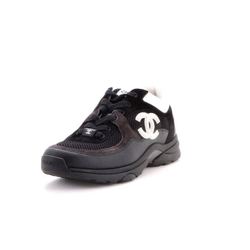 Chanel Women's CC Low-Top Sneakers Leather and Mesh