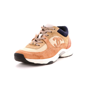 Chanel Women's CC Low-Top Sneakers Suede