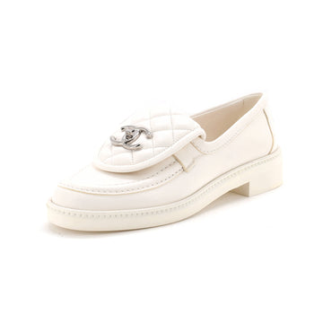 Chanel Women's CC Loafers Quilted Leather