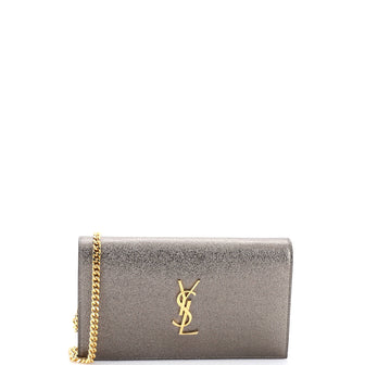 Saint Laurent Classic Monogram Wallet on Chain Leather