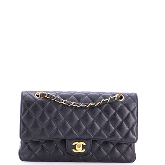 Chanel Classic Double Flap Bag Quilted Caviar Medium