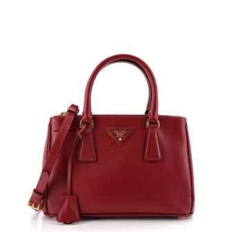 Prada Double Zip Lux Tote Saffiano Leather Small