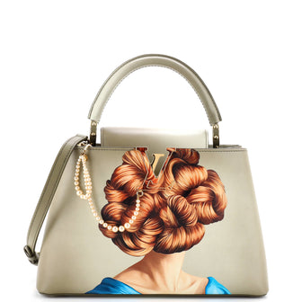 Louis Vuitton Ginger Locks ArtyCapucines Bag Printed Leather MM