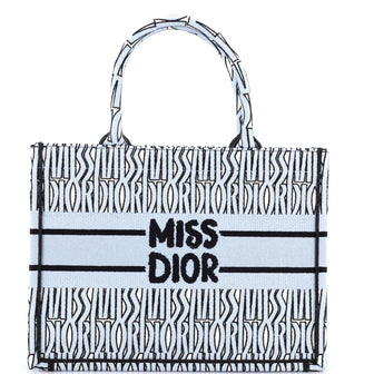 Christian Dior Miss Dior Book Tote Embroidered Canvas Medium
