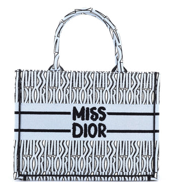 Christian Dior Miss Dior Book Tote Embroidered Canvas Medium