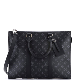 Louis Vuitton Sac Plat Zipper Tote Monogram Eclipse Canvas Horizontal