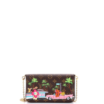 Louis Vuitton Felicie Pochette Limited Edition Vivienne Xmas Monogram Canvas