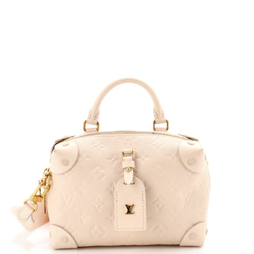 Louis Vuitton Petite Malle Souple Handbag Monogram Empreinte Leather