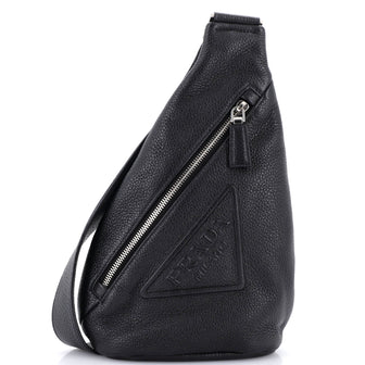 Prada Triangle Logo Sling Bag Leather