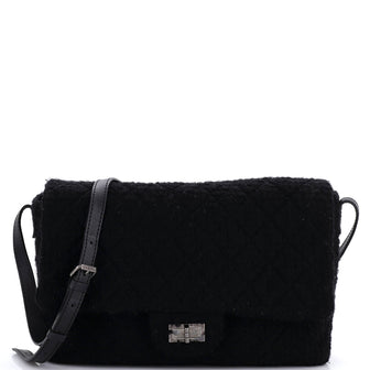 Chanel Easy Reissue Messenger Flap Bag Quilted Tweed XL