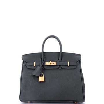 Hermes Birkin Handbag Green Togo with Gold Hardware 25