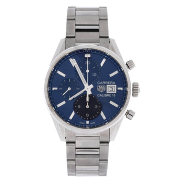 Tag Heuer Carrera Calibre 16 Chronograph Automatic Watch Stainless Steel 41