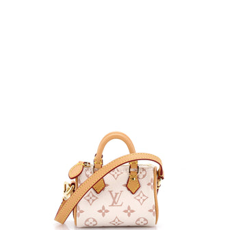 Louis Vuitton Micro Speedy Bag Charm Monogram Dune Canvas