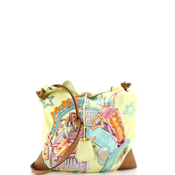 Hermes Silky City Bag Printed Silk and Leather PM
