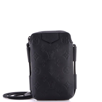 Louis Vuitton Lace Up Pouch Monogram Shadow Leather