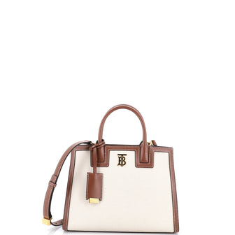 Burberry Frances Tote Canvas and Leather Mini