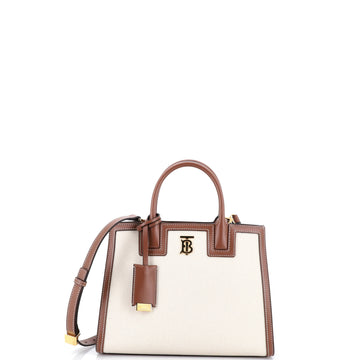 Burberry Frances Tote Canvas and Leather Mini