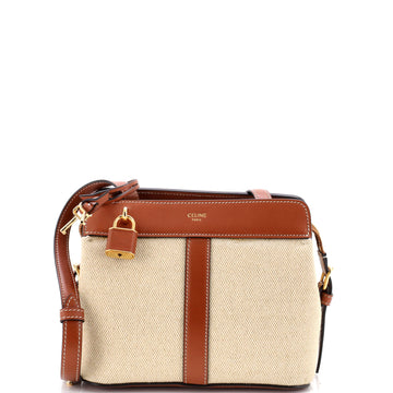 Celine Teen Cabas De France Bag Leather and Canvas Small
