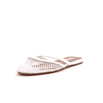 Alaia Women's Infradito Mules Mesh and Patent