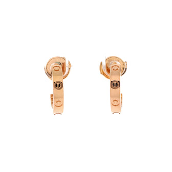 Cartier Love Hoop Earrings 18K Rose Gold Small