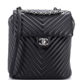 Chanel Urban Spirit Backpack Chevron Leather Large