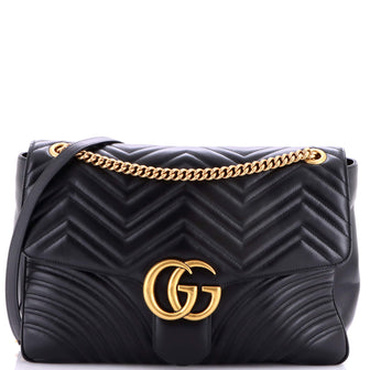 Gucci GG Marmont Flap Bag Matelasse Leather Large