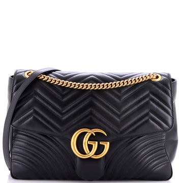Gucci GG Marmont Flap Bag Matelasse Leather Large